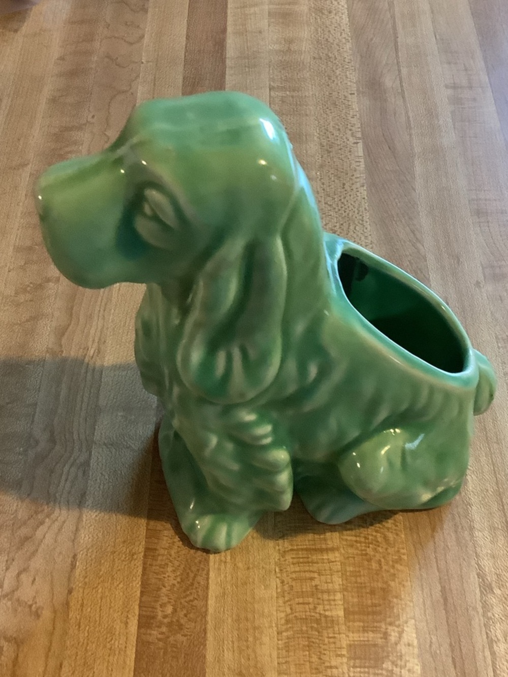 Shawnee Pottery Green Cocker Spaniel Dog Planter